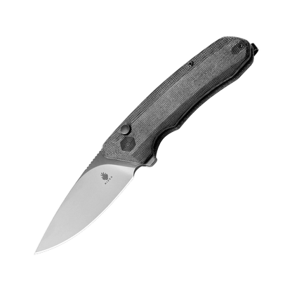 Invictus 154CM Blade Button Lock Micarta Handle V3602C1 (3.41" Stonewashed)