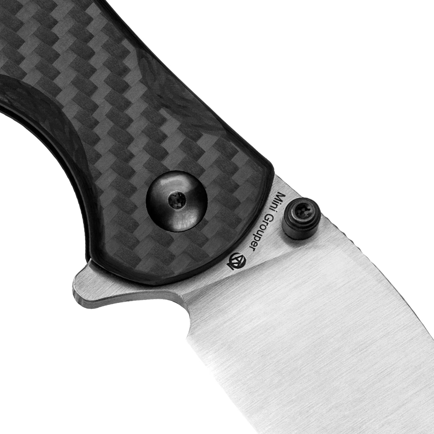 Mini Grouper Nitro V Blade Button Liner Lock Carbon Fiber Handle V3669A1 (3.14" Satin)