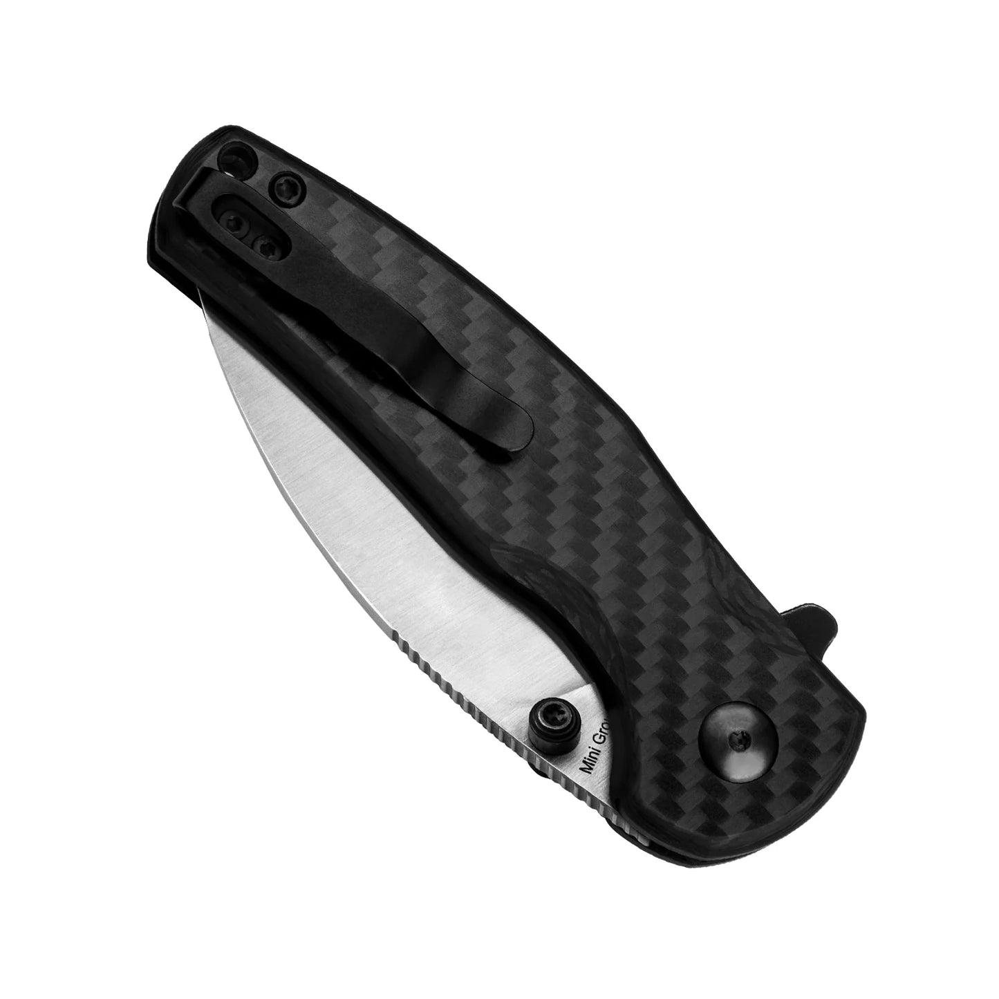 Mini Grouper Nitro V Blade Button Liner Lock Carbon Fiber Handle V3669A1 (3.14" Satin)