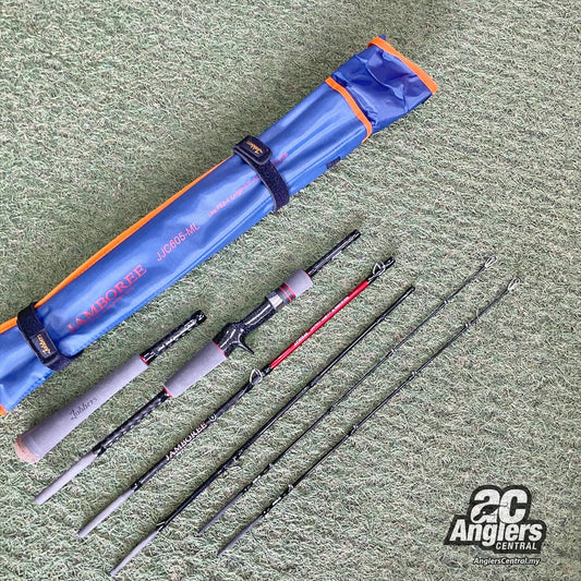 JJC605ML Jamboree V 5pc Travel Jigging Rod (Overhead) PE2-4 (USED, 9.5/10) with rod bag/sleeve