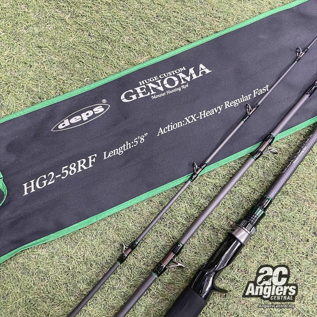 Huge Custom Genoma HG2-58RF (3pc) (USED, 9.5/10) with rod bag/sleeve