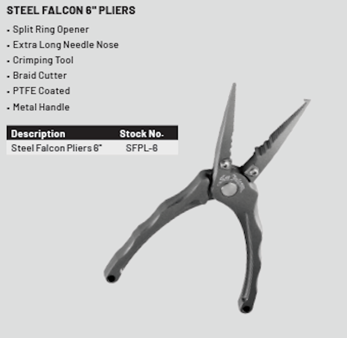 Steel Falcon Pliers 6" (SFPL-6)