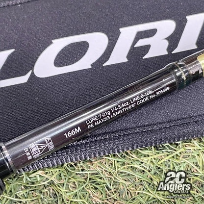 21 Poison Glorious 166M 8-16lb (USED, 9.5/10) with rod sleeve/bag