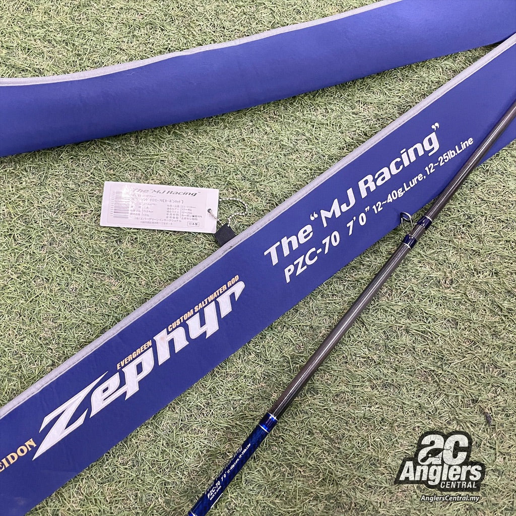 Poseidon Zephyr The MJ Racing PZC-70 12-25lb (USED, 9.5/10) dengan lengan/beg rod