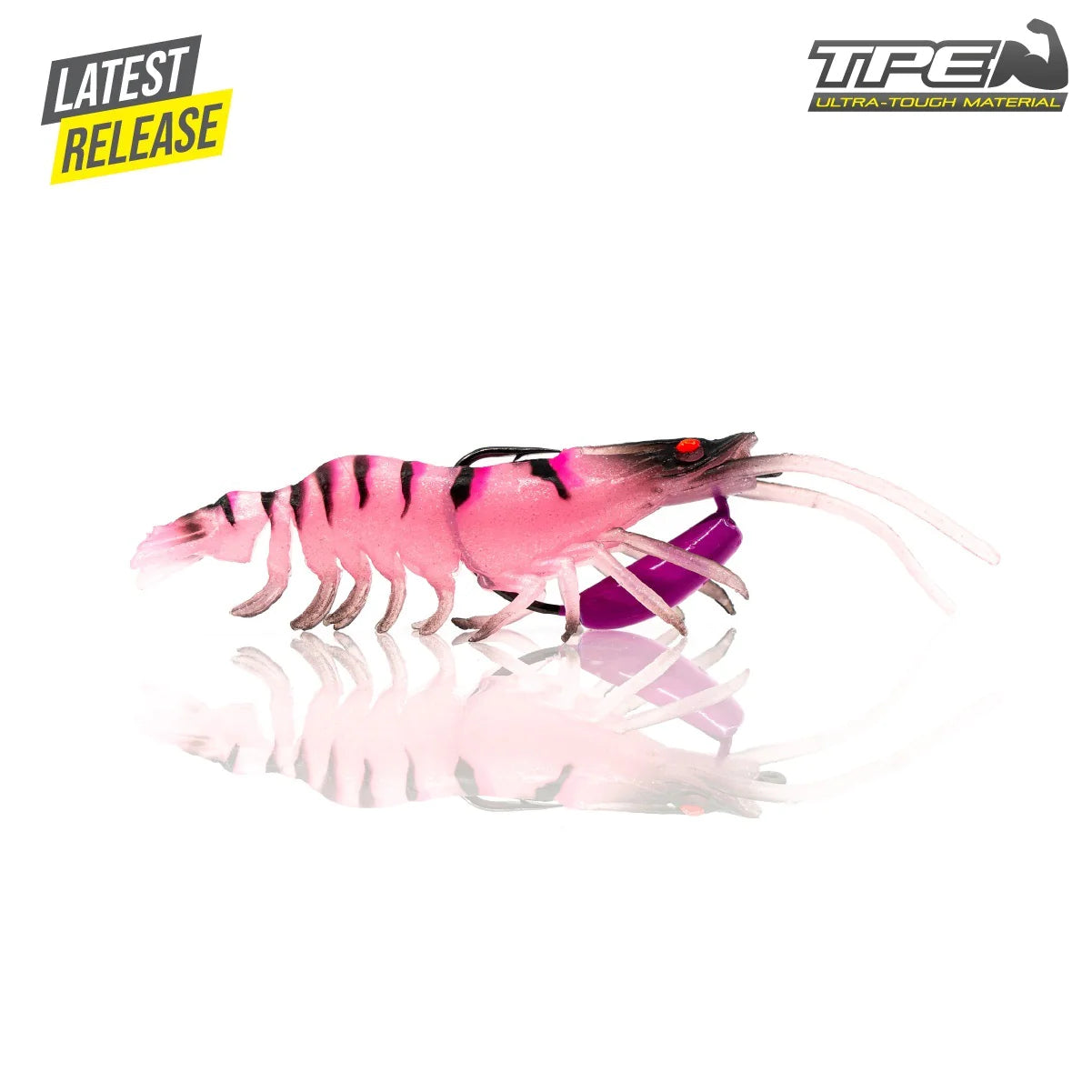 The Flick Prawn Jnr Ltd Pink Devil 65mm (3.5g) 2pcs 