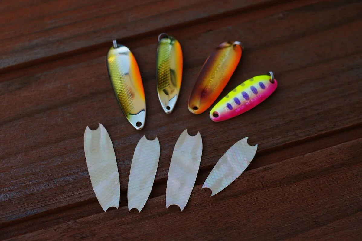 Pre-cut shell sheet for custom lures