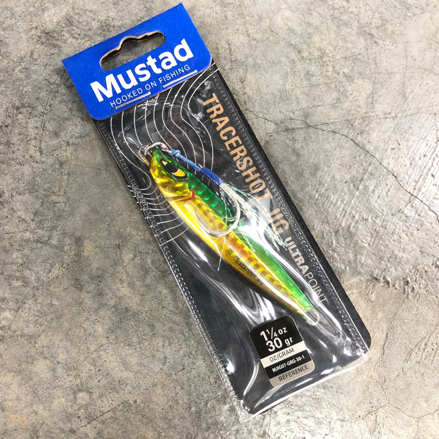 Mustad Tracershot Jig Ultra Point Hook Jigging Casting 1 1/4oz Glow Lot of  2