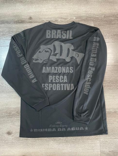 Peacock Dry Long T-shirt (Black x Black)