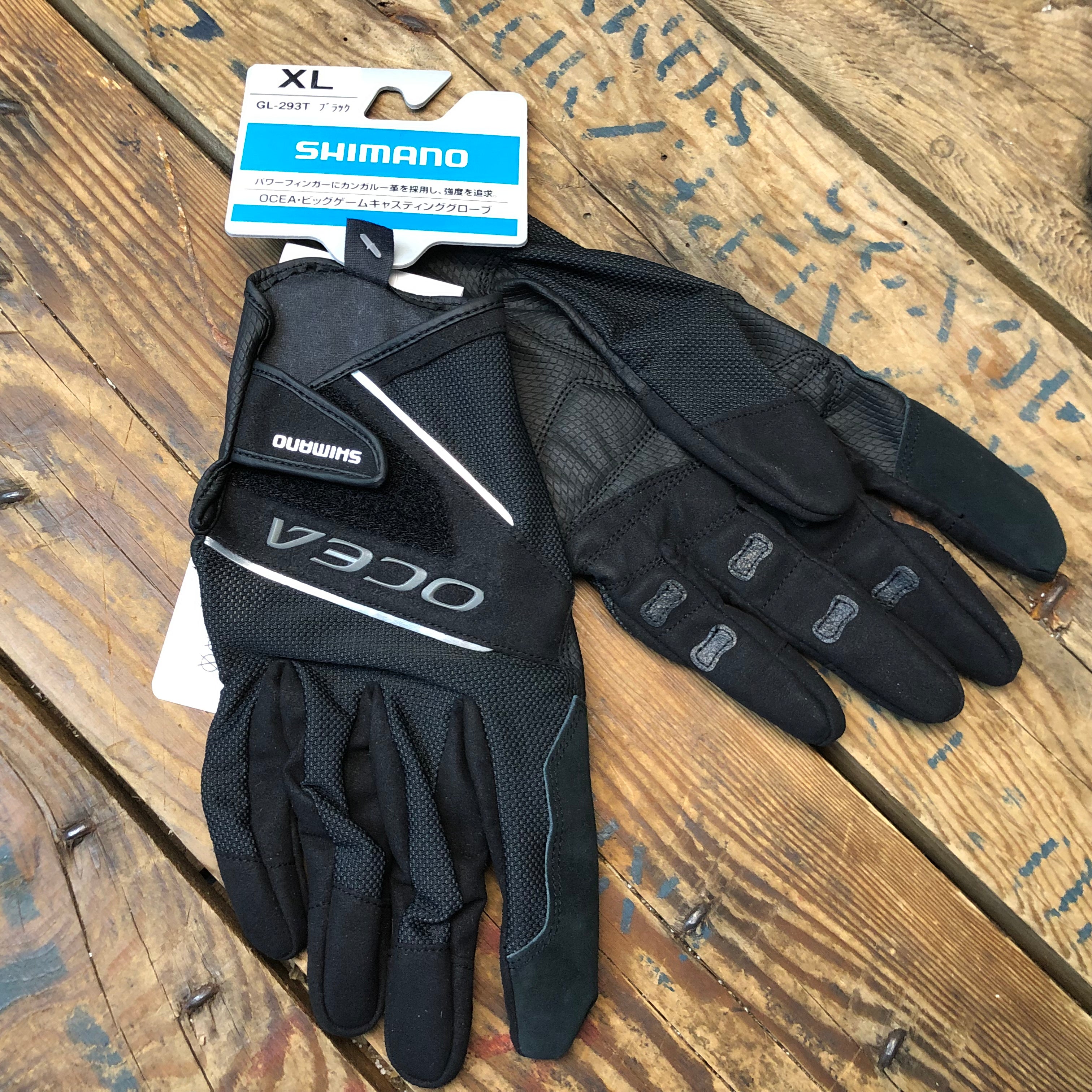 SHIMANO GL-293T Ocea Big Game Casting Gloves XL Black Wear buy at